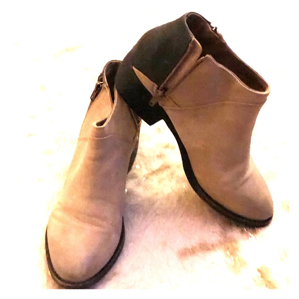 Two Tone Ankle Booties